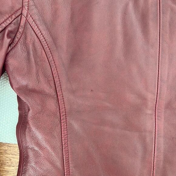 NWT IRO NEWHAN HAN LAMB JACKET RED BROWN CAMEL - Picture 6 of 7
